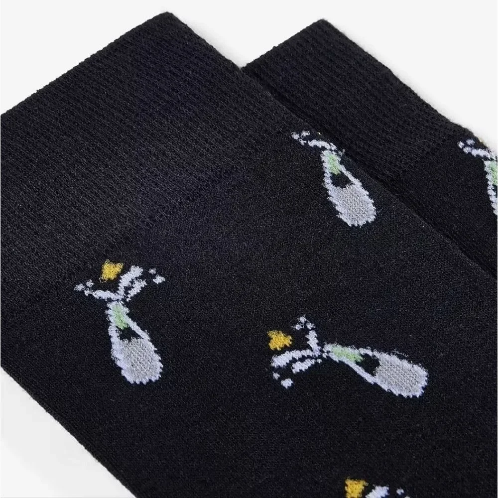 Express Champagne Bottle Dress Socks Wedding OSFM 8-13 Shoe Size New OOS